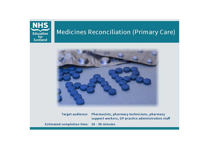 New Resource: Medicines Reconciliation (Primary Care)