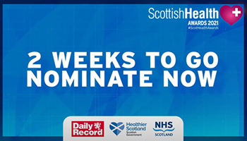 Leader of the Year nomination graphic for the Scottish Health Awards 2021 image